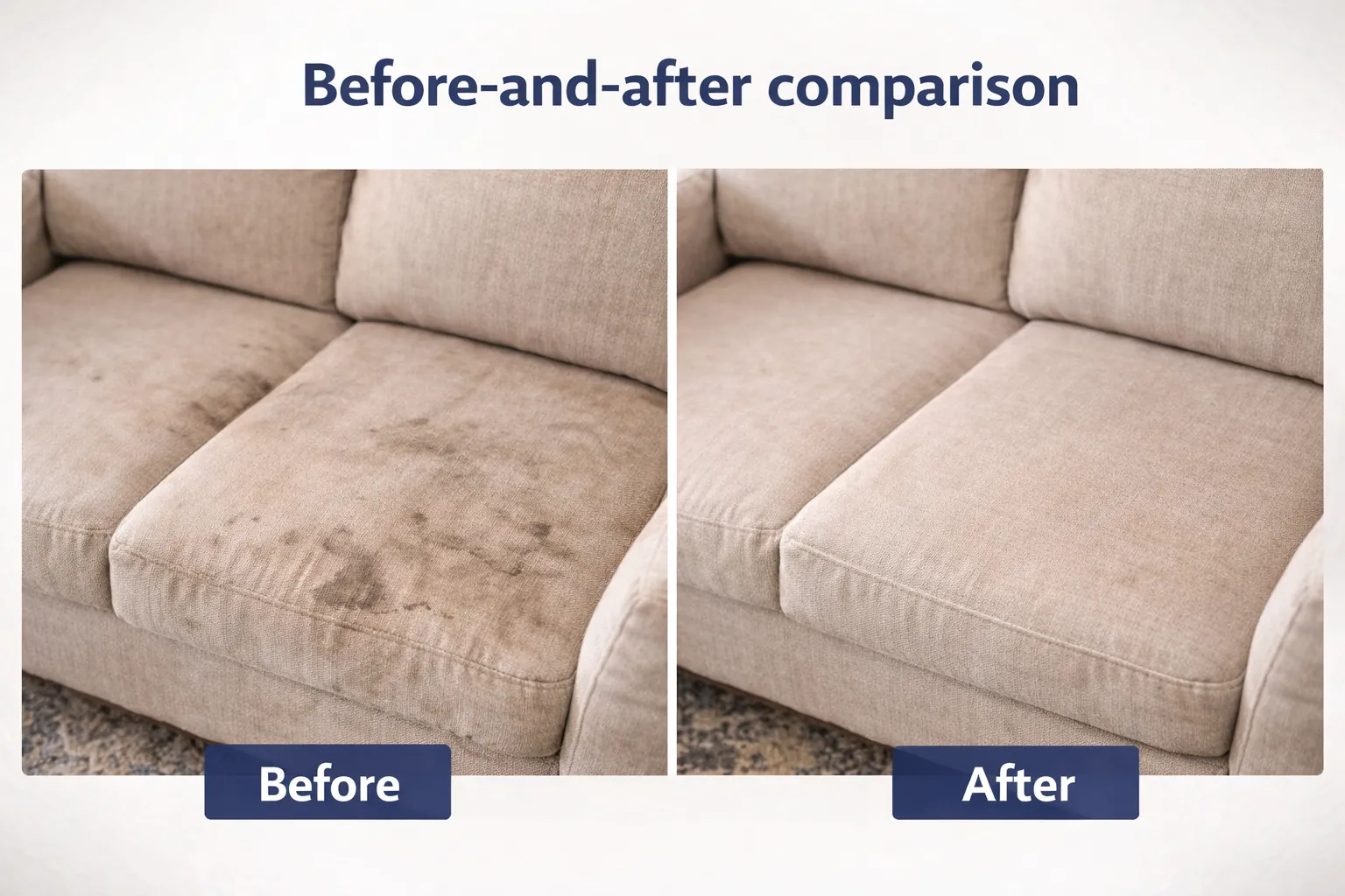 Before-and-after comparison